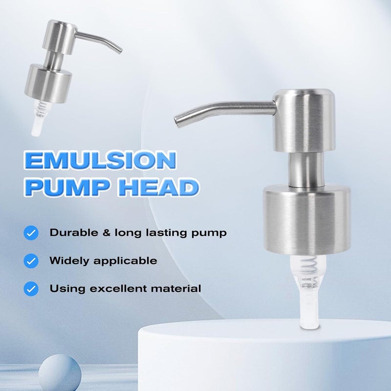 KAROGOGH Stainless Steel Soap Dispenser Pump, Modern Design, 2-Pack (Steel Brush) - Image 2